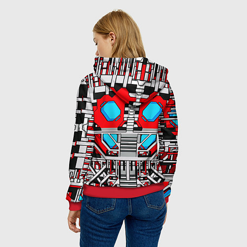 Женская толстовка Броня оптимуса прайма трансформеры / 3D-Красный – фото 4
