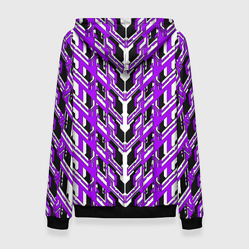 Женская толстовка Фиолетовая техно броня / 3D-Черный – фото 2