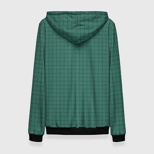 Женская толстовка Патиново-зелёный в клетку / 3D-Черный – фото 2