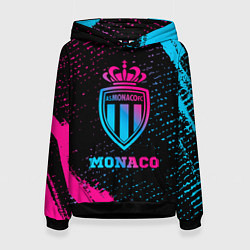 Толстовка-худи женская Monaco - neon gradient, цвет: 3D-черный