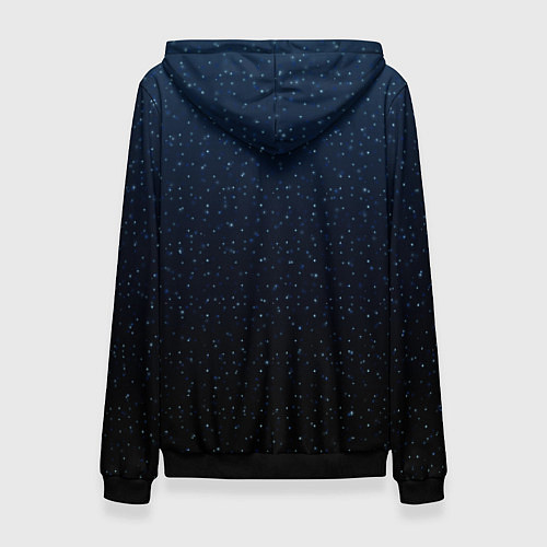 Женская толстовка Абстрактный сине-чёрный ночной / 3D-Черный – фото 2