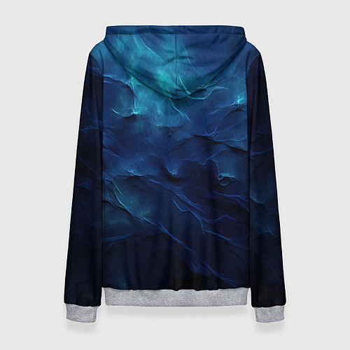Женская толстовка Абстрактные волны глубины / 3D-Меланж – фото 2