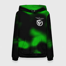 Толстовка-худи женская Benfica sport halftone, цвет: 3D-черный