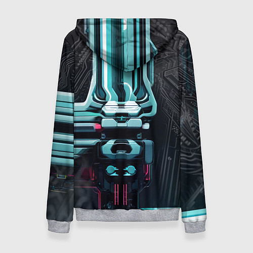 Женская толстовка Девушка-андроид с ИИ / 3D-Меланж – фото 2