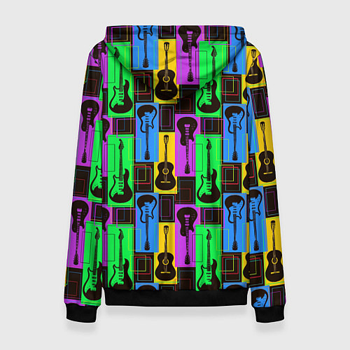 Женская толстовка Красочные гитары / 3D-Черный – фото 2