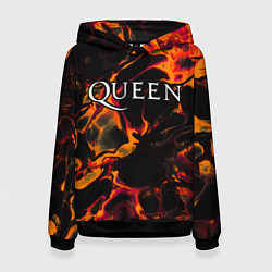 Толстовка-худи женская Queen red lava, цвет: 3D-черный