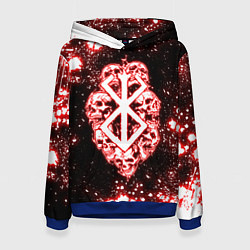 Толстовка-худи женская Неоновое клеймо жертвы из Берсерка, цвет: 3D-синий