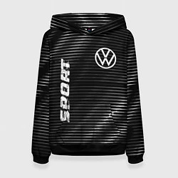 Толстовка-худи женская Volkswagen sport metal, цвет: 3D-черный