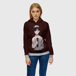 Толстовка-худи женская Kobeni chainsaw man, цвет: 3D-меланж — фото 2