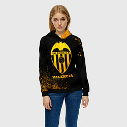 Толстовка-худи женская Valencia - gold gradient, цвет: 3D-черный — фото 2