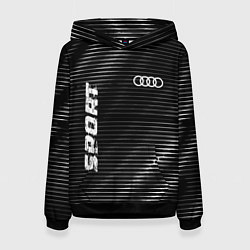 Толстовка-худи женская Audi sport metal, цвет: 3D-черный
