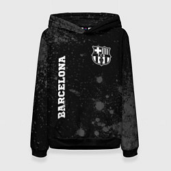 Толстовка-худи женская Barcelona sport на темном фоне вертикально, цвет: 3D-черный