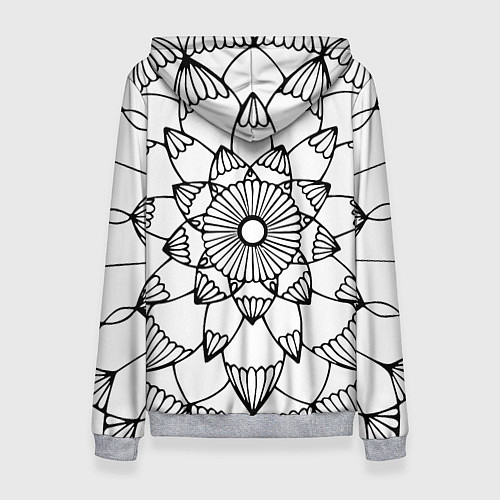 Женская толстовка Мандала узор ракушка / 3D-Меланж – фото 2