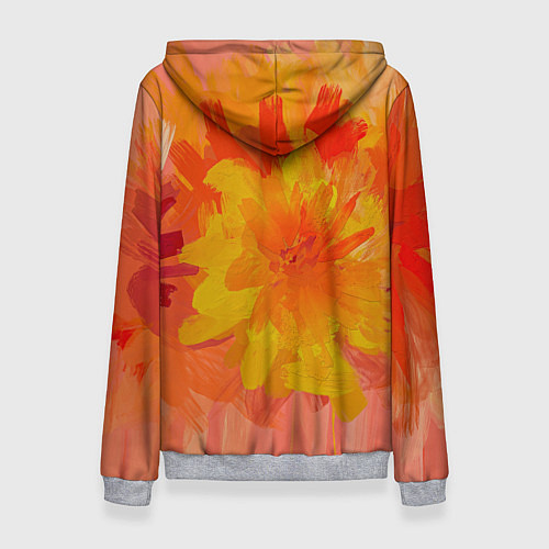 Женская толстовка Абстракция цветы мастихин / 3D-Меланж – фото 2