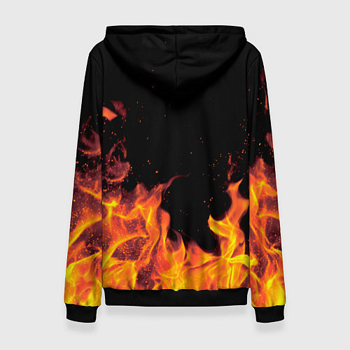 Женская толстовка Инга - имя в огне / 3D-Черный – фото 2