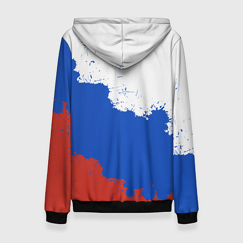 Женская толстовка Российский триколор и герб / 3D-Черный – фото 2