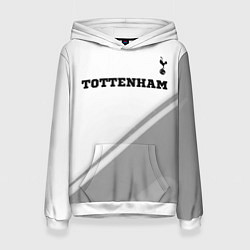 Толстовка-худи женская Tottenham sport на светлом фоне посередине, цвет: 3D-белый