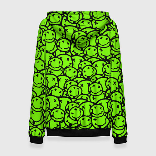 Женская толстовка Nirvana токсичный смайл / 3D-Черный – фото 2