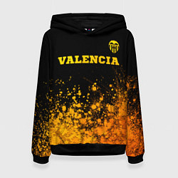 Толстовка-худи женская Valencia - gold gradient посередине, цвет: 3D-черный