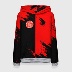 Толстовка-худи женская Ajax sport color red, цвет: 3D-меланж
