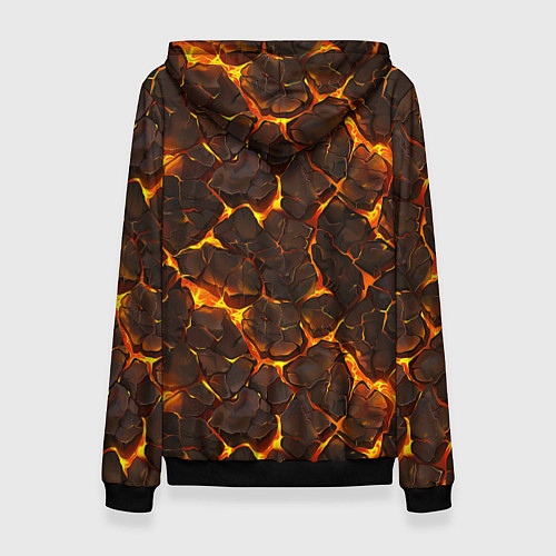 Женская толстовка Элементаль магмы текстура / 3D-Черный – фото 2