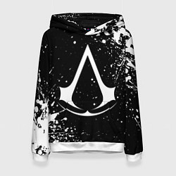 Толстовка-худи женская White logo of assasin, цвет: 3D-белый