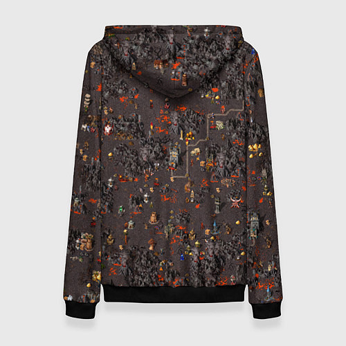 Женская толстовка Герои 3 Карта Инферно / 3D-Черный – фото 2