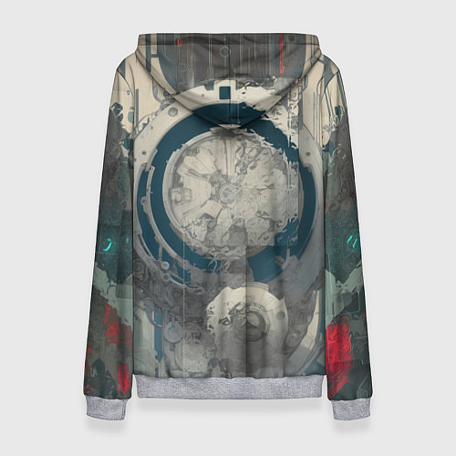 Женская толстовка Платиновая девушка-андроид / 3D-Меланж – фото 2