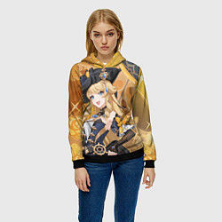 Толстовка-худи женская Navia Genshin Impact, цвет: 3D-черный — фото 2