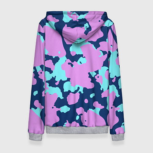Женская толстовка Паттерн с сиреневыми и голубыми пятнами / 3D-Меланж – фото 2