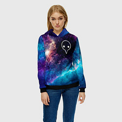 Толстовка-худи женская Evangelion space anime, цвет: 3D-черный — фото 2