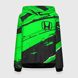 Толстовка-худи женская Honda sport green, цвет: 3D-черный