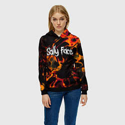 Толстовка-худи женская Sally Face red lava, цвет: 3D-черный — фото 2