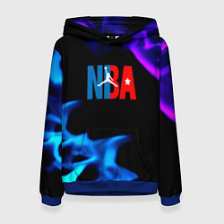 Толстовка-худи женская NBA neon flame, цвет: 3D-синий