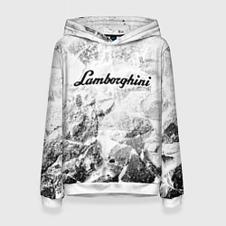 Толстовка-худи женская Lamborghini white graphite, цвет: 3D-белый