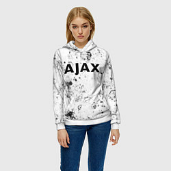 Толстовка-худи женская Ajax dirty ice, цвет: 3D-белый — фото 2