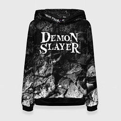 Толстовка-худи женская Demon Slayer black graphite, цвет: 3D-черный