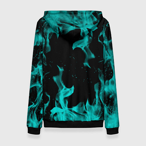 Женская толстовка Вайпер flame neon game / 3D-Черный – фото 2