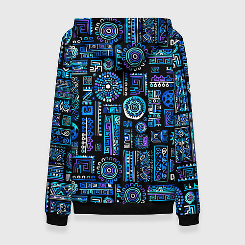 Женская толстовка Этнический неоновый орнамент / 3D-Черный – фото 2