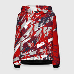 Толстовка-худи женская Абстрактный узор с концепцией, цвет: 3D-черный