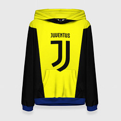 Толстовка-худи женская Juventus sport geometry yellow, цвет: 3D-синий