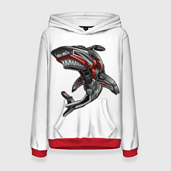 Толстовка-худи женская Moto shark, цвет: 3D-красный