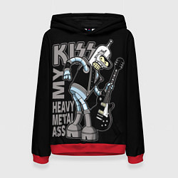 Толстовка-худи женская Bender - kiss, цвет: 3D-красный