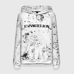 Толстовка-худи женская Evangelion dirty ice, цвет: 3D-белый