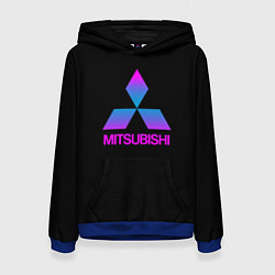 Толстовка-худи женская Mitsubishi gradient, цвет: 3D-синий