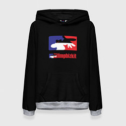 Толстовка-худи женская Limp Bizkit logo brend, цвет: 3D-меланж