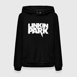 Толстовка-худи женская Lnkin park logo white, цвет: 3D-черный