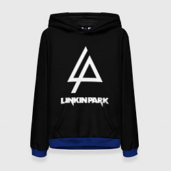 Толстовка-худи женская Linkin park logo brend music, цвет: 3D-синий