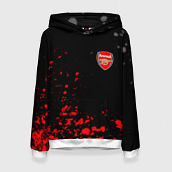 Толстовка-худи женская Arsenal spash, цвет: 3D-белый