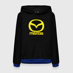 Толстовка-худи женская Mazda yellow, цвет: 3D-синий